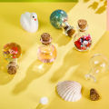 10x Small Glass Bottles Miniature Potion Bottle Mini Cork Glass Vials Wedding Fugar. 