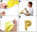 Golden Happy Birthday Balloons Letters Alphabet for Birthday Party Decorations. 