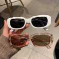 Classic Rectangle Frame Sunglasses for Women & Men| Vintage Small Square Sunglasses. 