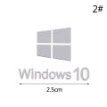 Silver Logo Sticker WIN10 Windows10 Mobile Phone Laptop Logo Metal Sticker Decor. 