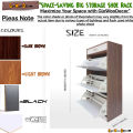 Glow Decor Elegant Multi-Compartment Shoe Storage Organizer with Flap Design - Compact, High-Quality, Space-Saving Entryway Shoe Rack. 