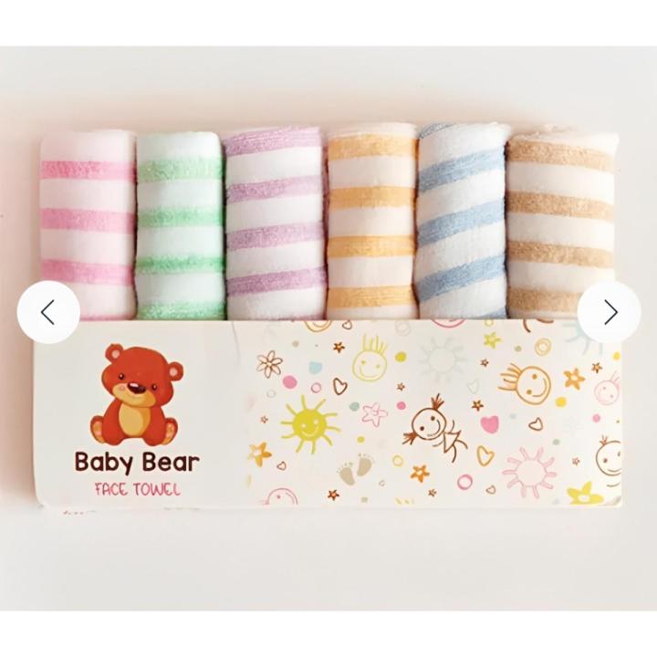 Pack of 6 Baby Soft Face Mini Towels Napkin Rumal Baby Towel Bath Towel Face Towel