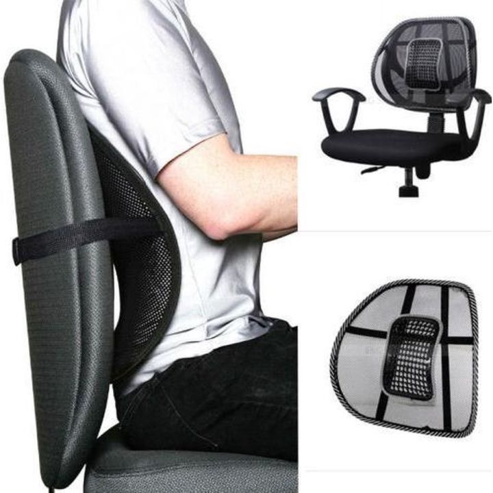 Universal Car Back Support Chair Massage Lumbar Support Waist Cushion Mesh Ventilate Cushion Pad For Car Office Home