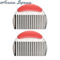 Ergonomic Crinkle Cutter Stainless Steel Crinkle Cutter Set for Fun Food Prep Perfect for Potatoes Carrots More Easy to Use Dishwasher Safe 2 Pcs Set Potato Crinkle Slicer. 