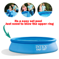 Easy Set Inflatable Puncture Resistant Swimming Pool 10 feet length 2.5 feet deep with Free Air pump(28120). 