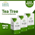 Green Valley Tea Tree Oil Pack of 3 | For Acne and Blemishes Skin | To Remove Pimples | 30ml each Bottle. 