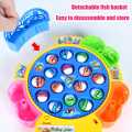 Electric Musical Lightning Battery Operated Fishing Toy Game Set For Kids Boys and Girls - Electrical Rotating 15 Fish Games Music and Sound Toys. 