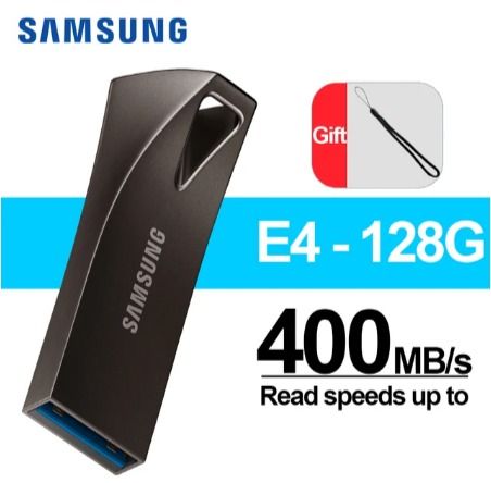 Samsung Flash Drive 128 GB - 64 GB - 32 GB - 16 GB - 8 GB - USB High Speed 3.0 Metal USB Pen Drives + Free OTG Adapter Micro / Type C memory U disk High Speed USB 3.0 for PC Mobile Laptop Macbook Pen Drive USB Stick Flash (1 YEAR WARRANTY)