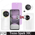 For Tecno Spark 30C 20C GO 1 2024 2025 3 in 1 Ceramic Tempered Glass Film Camera Lens Protector. 