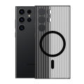 Corrugated Ice Mist for Samsung S23 Ultra Phone Case Magnetic S23 Ice Mist Frosted Advanced Sense PC Protective Sleeve. 