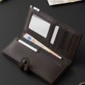 Yuandeli Men’s Long PU Leather Wallet – Business Slim Card Holder. 