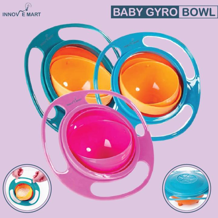 Baby Gyro Bowl - 360° Drehbare Auslaufsichere Schüssel Mit Deckel