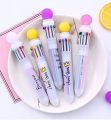 10 colour fancy random character cartoons  ballpoint vibrant Colorful Ballpoint Pens Diary Journal Drawing Pens. 
