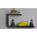 1 PIECE WALL HANGING SHELF HOOK STYLE BLACK. 