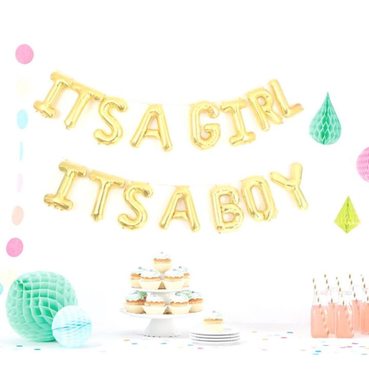 It's a Girl / Its A Boy Balloons Golden / Silver Foil Balloons - Baby ...