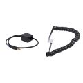 QUANBU Black RJ9 Telephone Phone Modem Coil Cable & 3.5mm Male Jack to RJ9 4P4C Female Adapter Converter Extension Cable. 