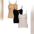 PACK OF 3 COLORS - XL Size Camisole / Shameez For GIRLS / Women - (Length  23.5  Width   14.5). 