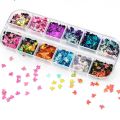 1 x 5 bottle Glitter Flake Key chain for girls keychains with glitter bottle. 