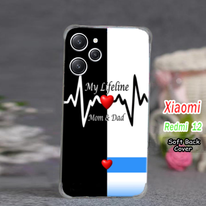 Mom Dad Phone Back Cover Xiaomi Redmi 12 Back Cover Mom