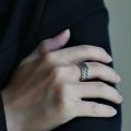 Retro Dragon Scale Ring Men Jewelry Fashion Personality Cool Style Index Ring 925 Sterling Silver Male Party Accessories Open. 