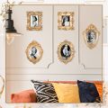 5Pcs Vintage Resin Picture Frame Wall Hang Photo Frame Table Top Jewelry Display Frame Holiday Party Hotel Decor. 