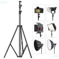 APKINA 9.2ft/2.8m Light Stand, Heavy Duty All Metal Tripod Stand, 3 Way Mounting Interface & Metal Locking Knobs, Max Load 11lb/5kg. 