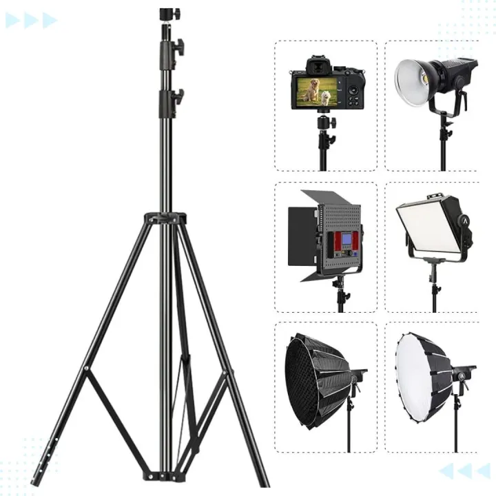 APKINA%209.2ft/2.8m%20Light%20Stand,%20Heavy%20Duty%20All%20Metal%20Tripod%20Stand,%203%20Way%20Mounting%20Interface%20&%20Metal%20Locking%20Knobs,%20Max%20Load%2011lb/5kg%20-%20Image%206