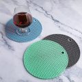 Silicone Trivet Mat – Non-Slip Pot Holder | Round Heat Resistant Silicone Mat for Kitchen Dishes | Multi-Function Hot Pad. 
