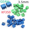 50pcs Kf350-2p 3p 3.5mm 300v 10a Pitch 2 3 Pin Spliceable Plug-In Screw Terminal Block Connector For 24-18 Awg Cable Kf350. 