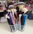 Cosmetic Makeup Organizer Transparent Acrylic Storage Box 3 Compartments. 