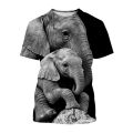 Funny elephant T-shirts animal 3D print streetwear men women casual fashion oversized T shirt kids Boys Girls tees tops clothing. 