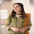 Decent Embroidered 3 Piece Organza Dress/Eid Collection For Women. 