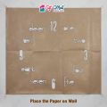 Made by Gift Mall - Creative 3d One Two 3 Self Adhesive Wooden Wall Clock for Home and Offices. 