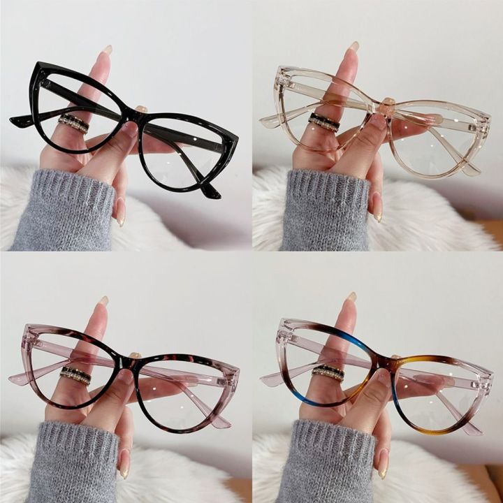 Retro Transparent Frame Anti-UV Blue Rays Glasses Ultra-light PC Computer Goggles Vision Care Eyeglasses Women Girls
