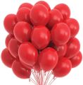 (SPECIAL DISCOUNT) Pack of 100pcs Shining Red Balloons For Wedding, Anniversary, Valentines Day, Birthday Decorations, Welcome Party, Room Decorations, Party Decorations Items. 