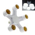 5 in 1 E27 Heads Lamp Bulb Holder Light Base LED Converter Adapter Socket Splitter. 