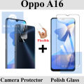 Oppo A16 Tempered Glass Screen Protector Polish Glass + Back Camera 9H Gorilla Flexible Protector For Oppo A16. 