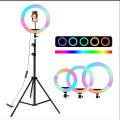 26CM Selfi Ring Light & Mobile Holder With 7 Feet Tripod Stand In 3 colors, Best For Videography & Photography. 