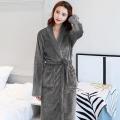 Men Women Towel Bathrobe-Grey. 
