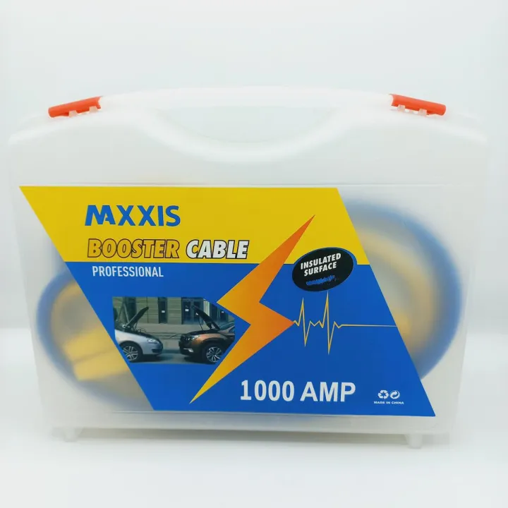 MAXXIS HEAVY DUTY CAR BOOSTER CABLE JUMPER START WIRES – 1000AMP – 19FT ...