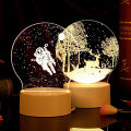 Acrylic Sheet Disc Exquisite Shape Acrylic Sheet Night LED Light Lamp Base Decor. 