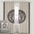 Premium Splendid Blackout Velvet Curtains Black White ( 2 Curtain set ). 