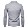 Pullover Shirt Long Sleeve Buttons Neck Turn-Down Collar Top. 