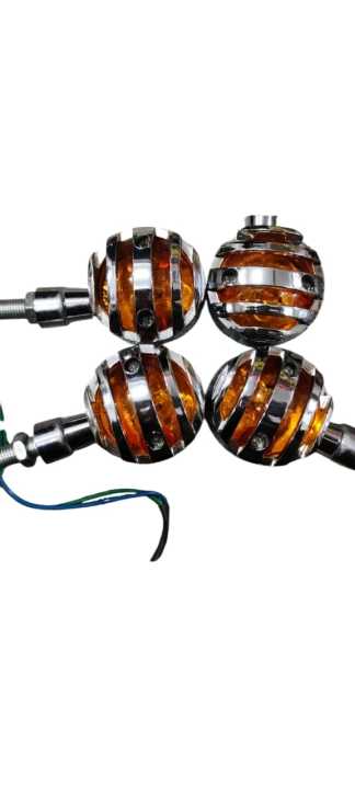 4 Pieces Cafe Racer Style Indicators – Universal Motorcycle Turn Signal ...