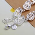 valentine gift high quality fashion 925 Sterling silver bracelet for women flower cute chain Jewelry Bracelets Wedding. 