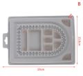 Gray Flocked Bead Board For DIY - Jewelry Making Organizer Tray Design Craft Measuring Tool Accessories. 