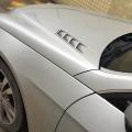 2Pcs/Set 3D Car Stickers Side Fake Vents Front Cover Decorative Decals. 