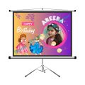 Customized Birthday Backdrop Girl Theme Size 4x3 Feet. 