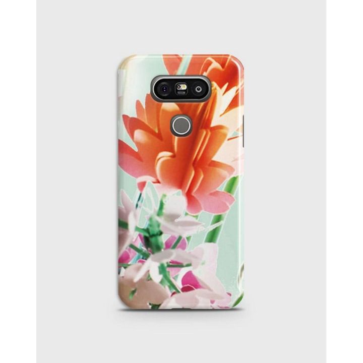 LG G5 Cover 3d Hard case Orange Flower Design - 1cover2123