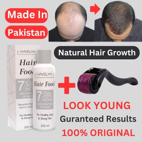 Best Quality Havelyn Hair Food Oil 7 In One With 0.5Mm Derma Roller System For Long Hair Growth-Hair Regrowth Serum For Men And Women With Instant Results Guaranteed-No Side Effect